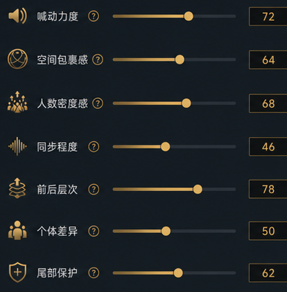 人声右侧参数