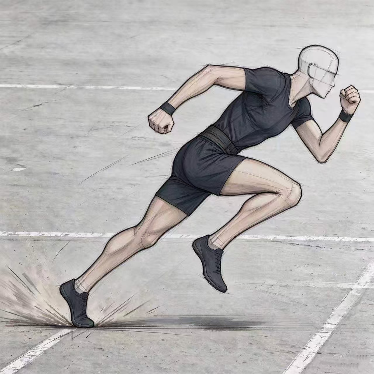 冲刺脚步